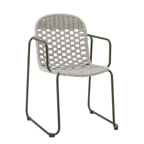 Sedia da esterno grigia in metallo Calana – Bloomingville