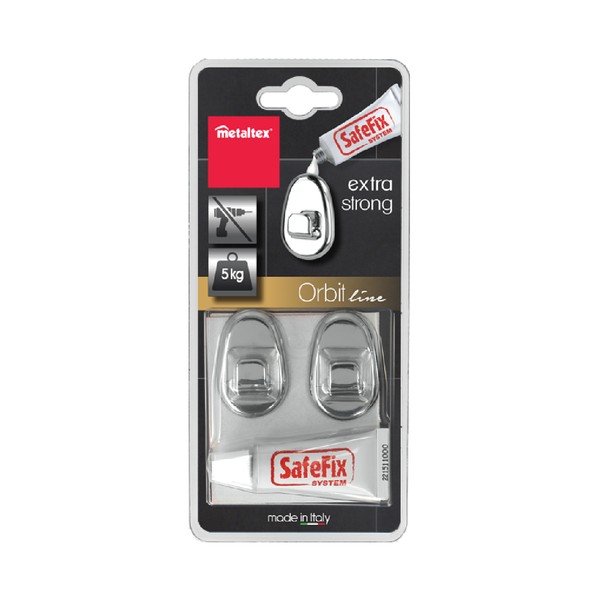 set di fissaggio senza foratura 2 pz Orbit - Metaltex-image-2