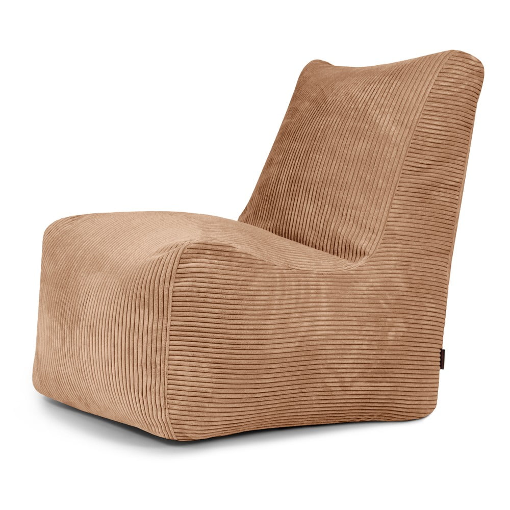 Puof a sacco marrone con rivestimento in velluto a coste Seat Lounge – SLOWDOWN | Pouf a sacco
