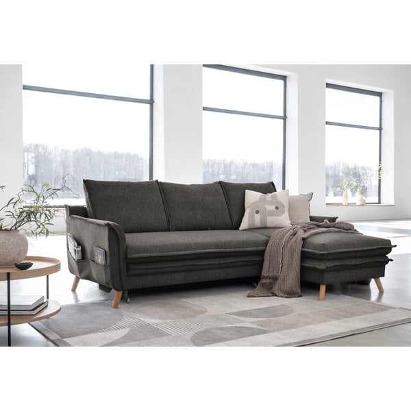 Divano letto angolare grigio scuro (angolo destro) Charming Charlie - Miuform-image-3