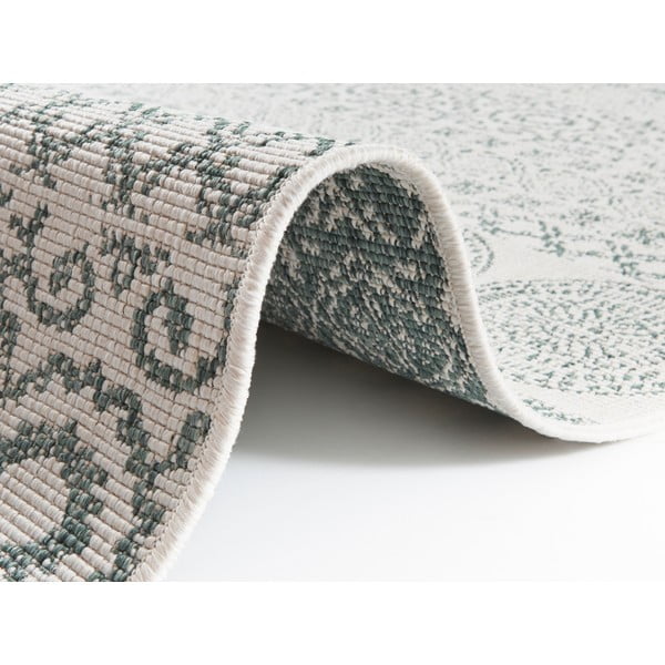 Tappeto da esterno verde e bianco Cerchio, 200 x 290 cm - Ragami-image-1