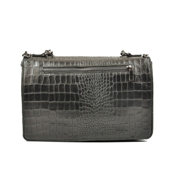Borsa a catena in pelle nera - Carla Ferreri-image-1