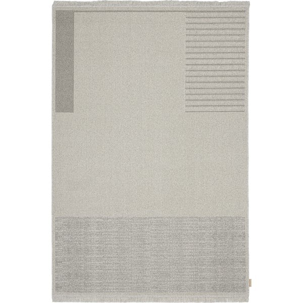 Tappeto in lana grigio chiaro 200x300 cm Nizer - Agnella