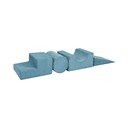 Gioco per psicomotricità turchese in velluto a coste 4 pz altezza totale 30 cm 45x170 cm Montessori – Meowbaby