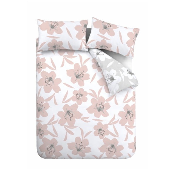 Biancheria da letto rosa e bianca , 135 x 200 cm Lily - Catherine Lansfield