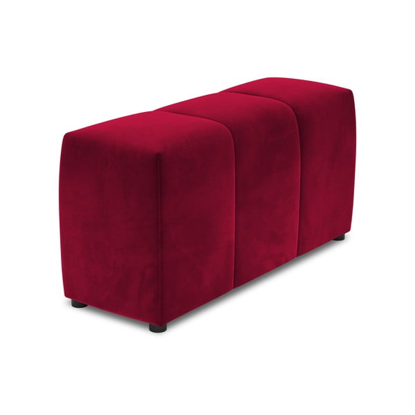 Bracciolo in velluto rosso per divano componibile Rome Velvet - Cosmopolitan Design