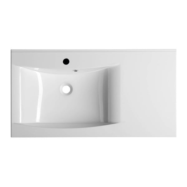 Lavabo bianco in composito minerale 90x48 cm Luciola – Sapho-image-2