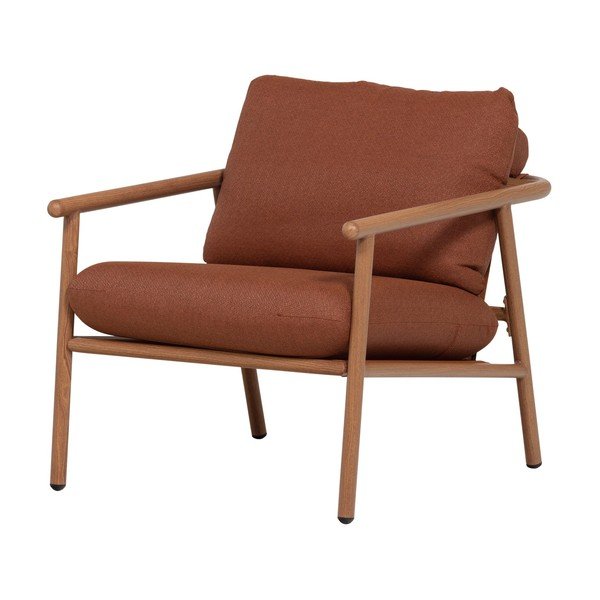 Poltrona da esterno color terracotta in metallo/in imbottito Cavero – WOOOD