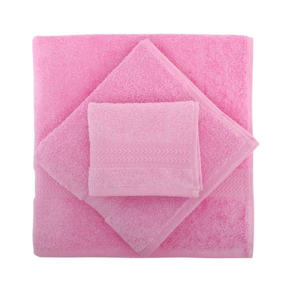 Set di 3 asciugamani rosa e asciugamano Rainbow - Foutastic