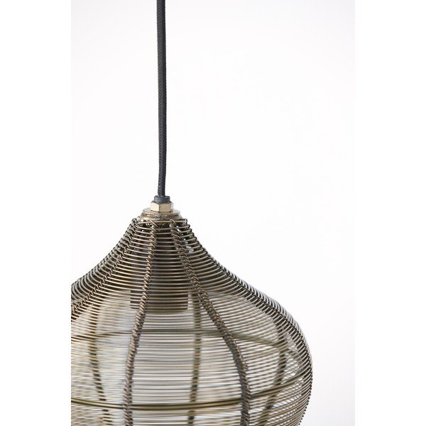 Lampadario color bronzo in metallo ø 27 cm Alvaro – Light & Living-image-4