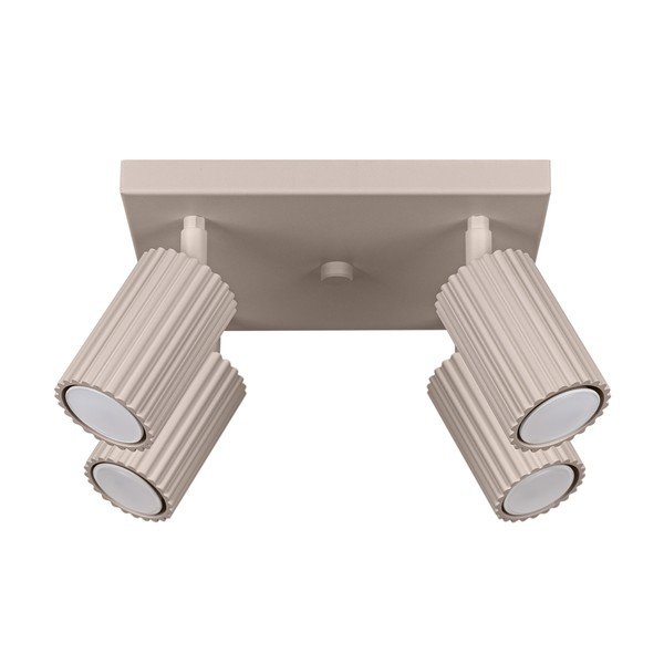 Faretto grigio tortora in metallo ø 6,5 cm Gleam – Sollux