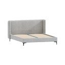 Letto matrimoniale imbottito grigio con griglia 180x200 cm Basti - Ropez