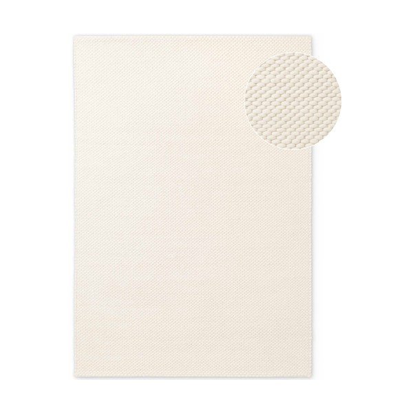 Tappeto color crema in lana tessuto a mano 140x200 cm Lyon Beans – Elle Decoration