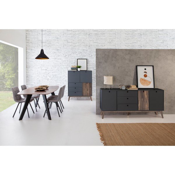 Cassettiera grigio antracite Kiara - Marckeric-image-1
