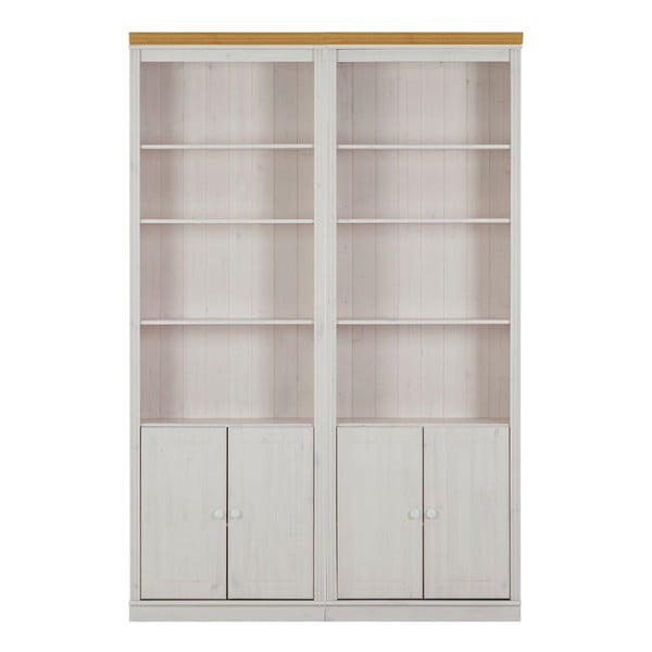 Libreria in legno di pino bianco 148x223 cm Anita - Støraa