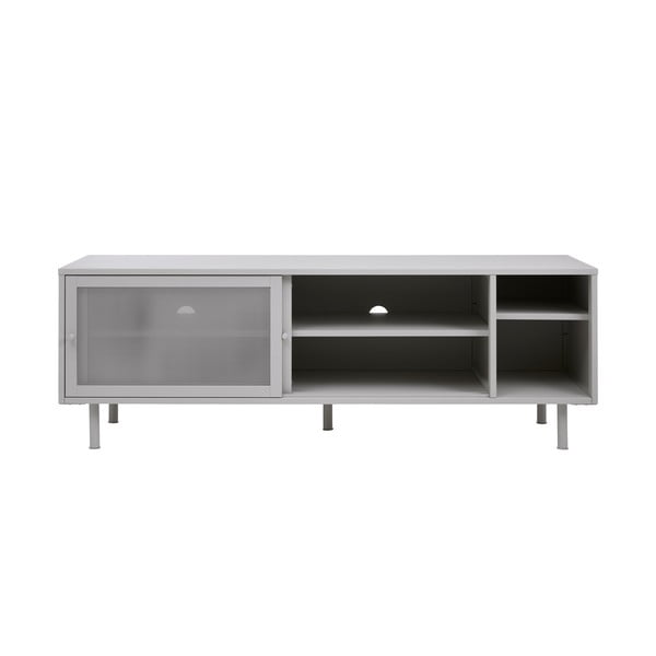 Mobile TV grigio in metallo 160x55x45 cm Veep – Unique Furniture-image-3
