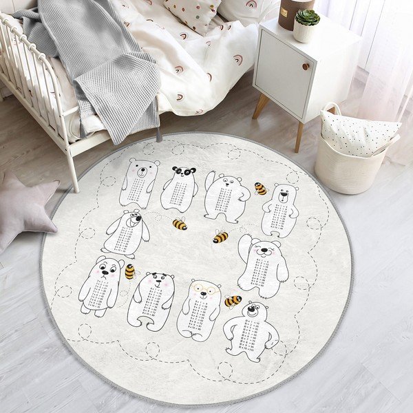 Tappeto per bambini crema ø 100 cm Comfort - Mila Home-image-3