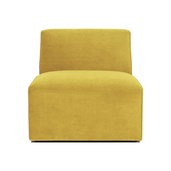 Modulo divano in velluto a coste giallo (parte centrale) Sting - Scandic
