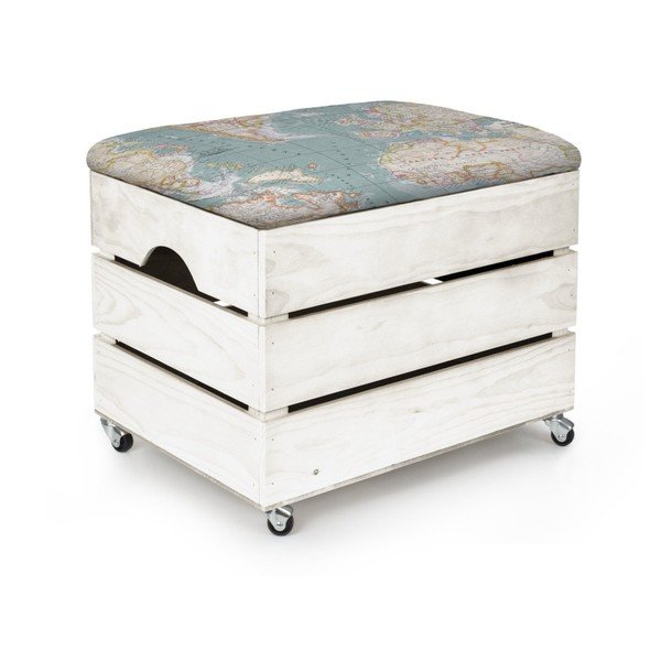 Contenitore mobile in legno bianco - Really Nice Things