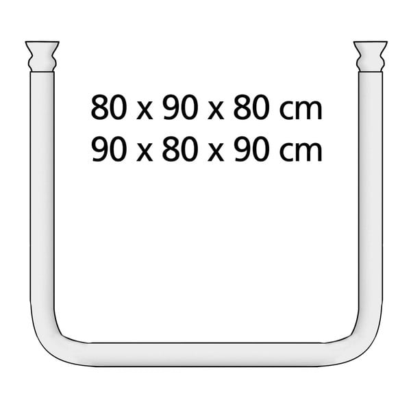 Asta angolare universale bianca per tenda da doccia , ø 2,5 cm - Wenko-image-3