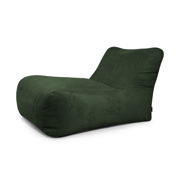 Puof a sacco verde con rivestimento in velluto a coste Lounge 100 – SLOWDOWN