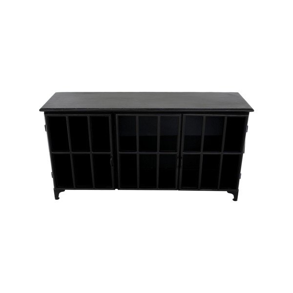 Cassettiera in vetro e metallo nero Manhattan - HSM collection