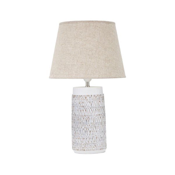 Lampada da tavolo beige con paralume in tessuto (altezza totale 60,5 cm) Nairobi – Mauro Ferretti