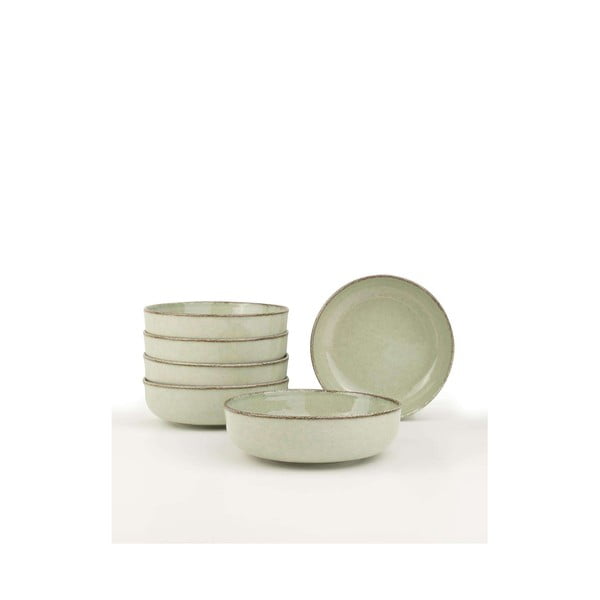 Ciotoline in set verde chiaro in porcellana 6 pz 75 ml – Hermia
