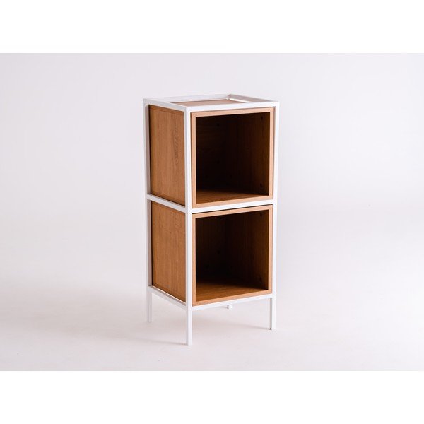 Libreria bianca in rovere 45x102 cm Skap - CustomForm-image-2