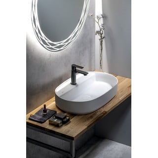 Lavabo bianco in ceramica 60x40 cm Infinity Oval – Sapho