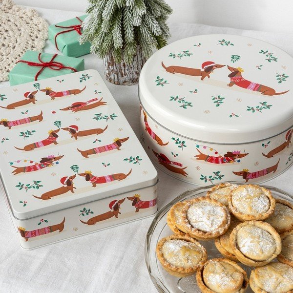 Scatola per alimenti Festive Sausage Dog – Rex London-image-3