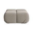 Poggiapiedi componibile beige con rivestimento in velluto Lokua – Makamii
