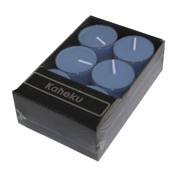 Set di 12 tea light blu, tempo di combustione 4 h Silea - Ego Dekor