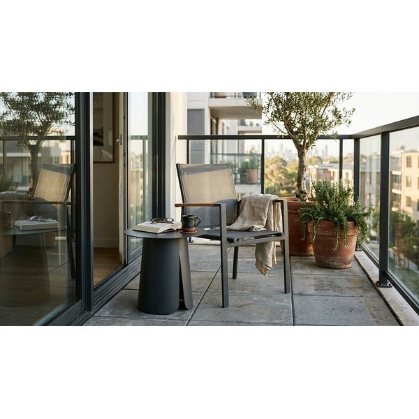 Tavolino da giardino rotondo in alluminio ø 45 cm Bryan – Bizzotto-image-1