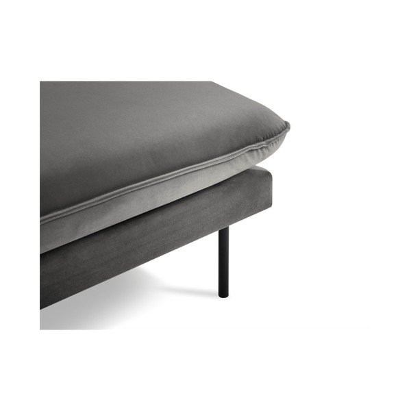 Poltrona lounge in velluto grigio scuro, angolo destro Vienna - Cosmopolitan Design-image-3