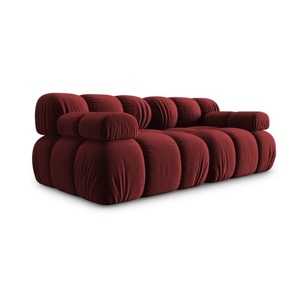 Divano in velluto rosso 188 cm Bellis - Micadoni Home-image-3