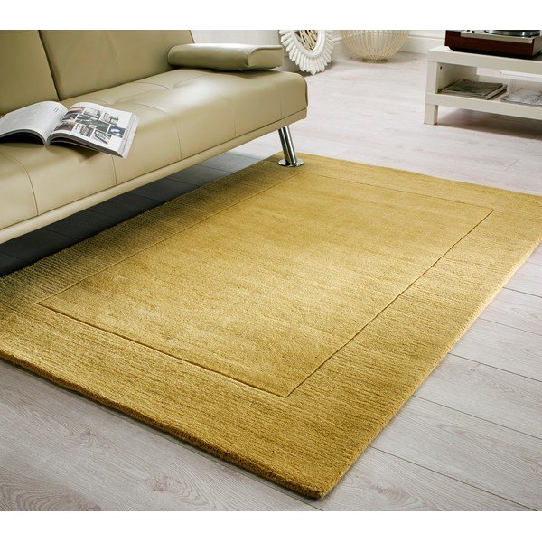 Tappeto in lana gialla 160x230 cm Tuscany Siena - Flair Rugs-image-1