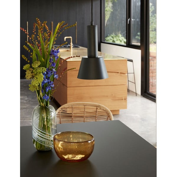 Vaso in vetro grigio fatto a mano Lara - Hübsch-image-1