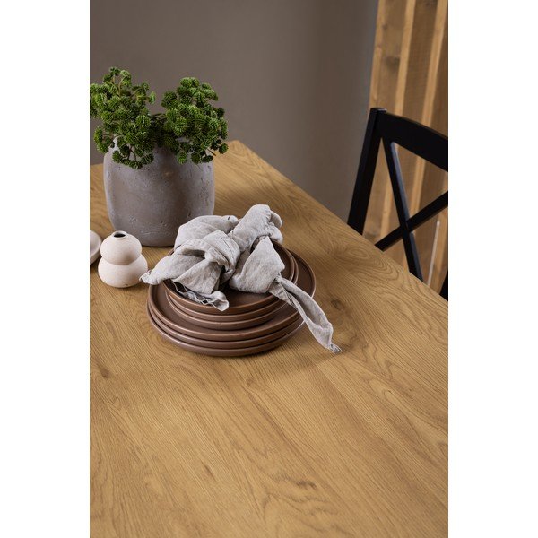 Tavolo da pranzo con piano effetto rovere 80x120 cm Peru - Actona-image-3