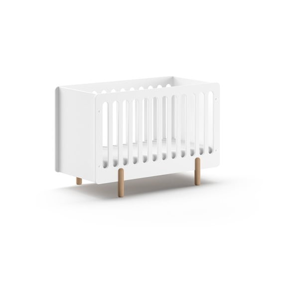 Lettino in legno di pino bianco 60x120 cm SMILE - Vipack-image-2