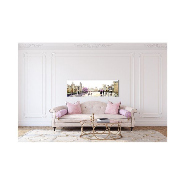 Quadro su tela Acquerello Cambridge, 45 x 140 cm - Styler-image-1