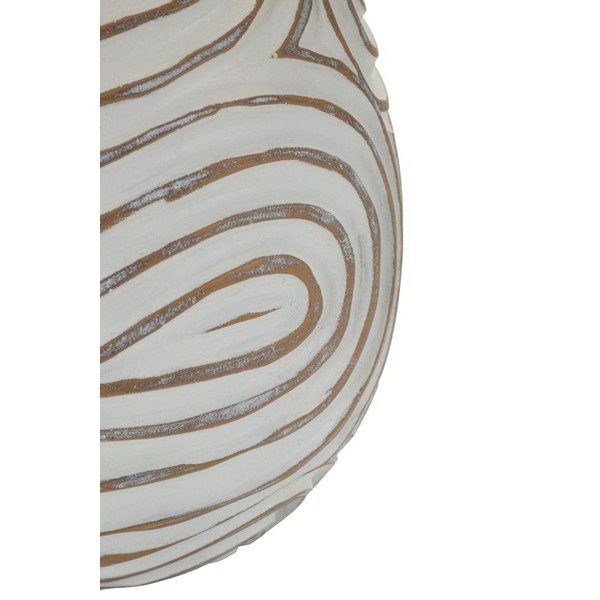 Lampada da tavolo color crema con paralume in tessuto in poliresina (altezza totale 55 cm) Oblix – Mauro Ferretti-image-3