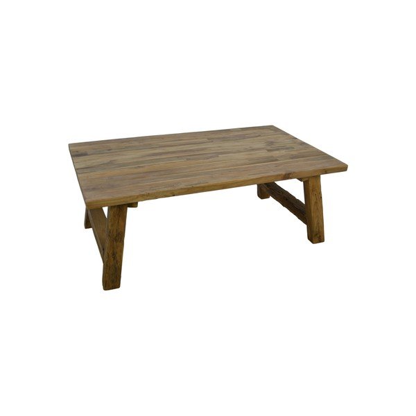 Tavolino in teak non trattato Lawas, 70 x 120 cm - HSM collection
