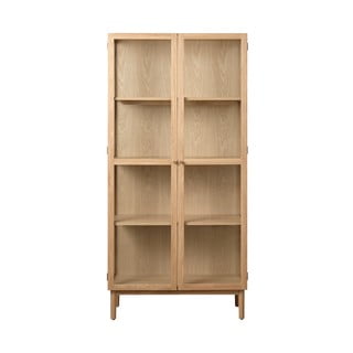 Vetrina in legno di quercia di colore naturale 190x90 cm Elba - Unique Furniture