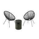 Set di sedie da giardino nere Avocado e tavolo, ø 35 cm Loris - Bonami Selection
