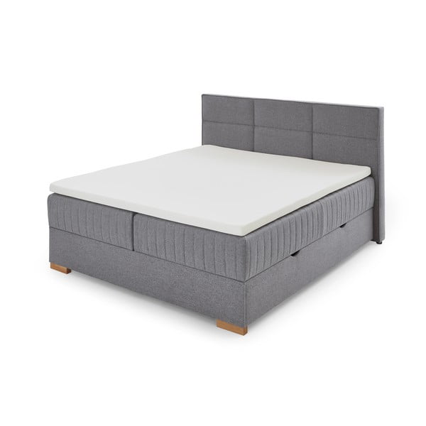 Letto boxspring grigio con contenitore 160x200 cm Tambo - Meise Möbel