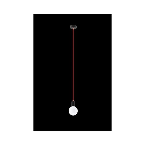 Lampada a sospensione rossa Bombilla - Sollux-image-2