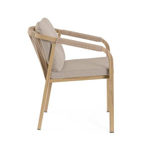 Sedia da esterno di colore naturale in metallo Kalimera – Bizzotto-image-3