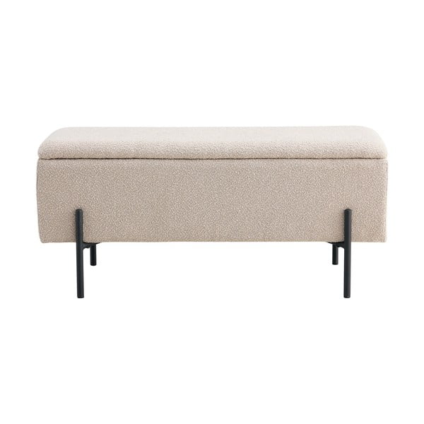 Panca beige in tessuto bouclé Watford - House Nordic