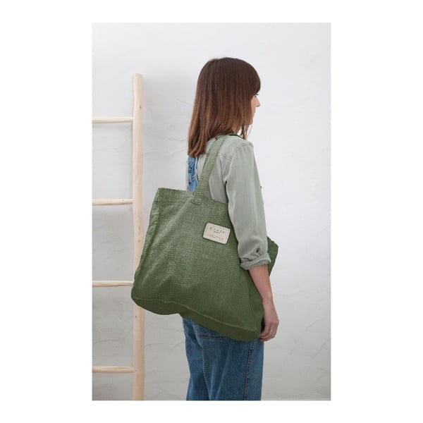 Borsa in tessuto Verde Muschio, larghezza 42 cm - Really Nice Things-image-1